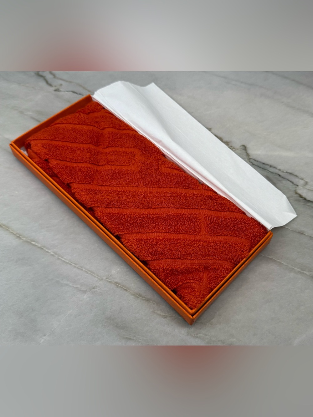 NWT Hermes Wash Cloth Orange